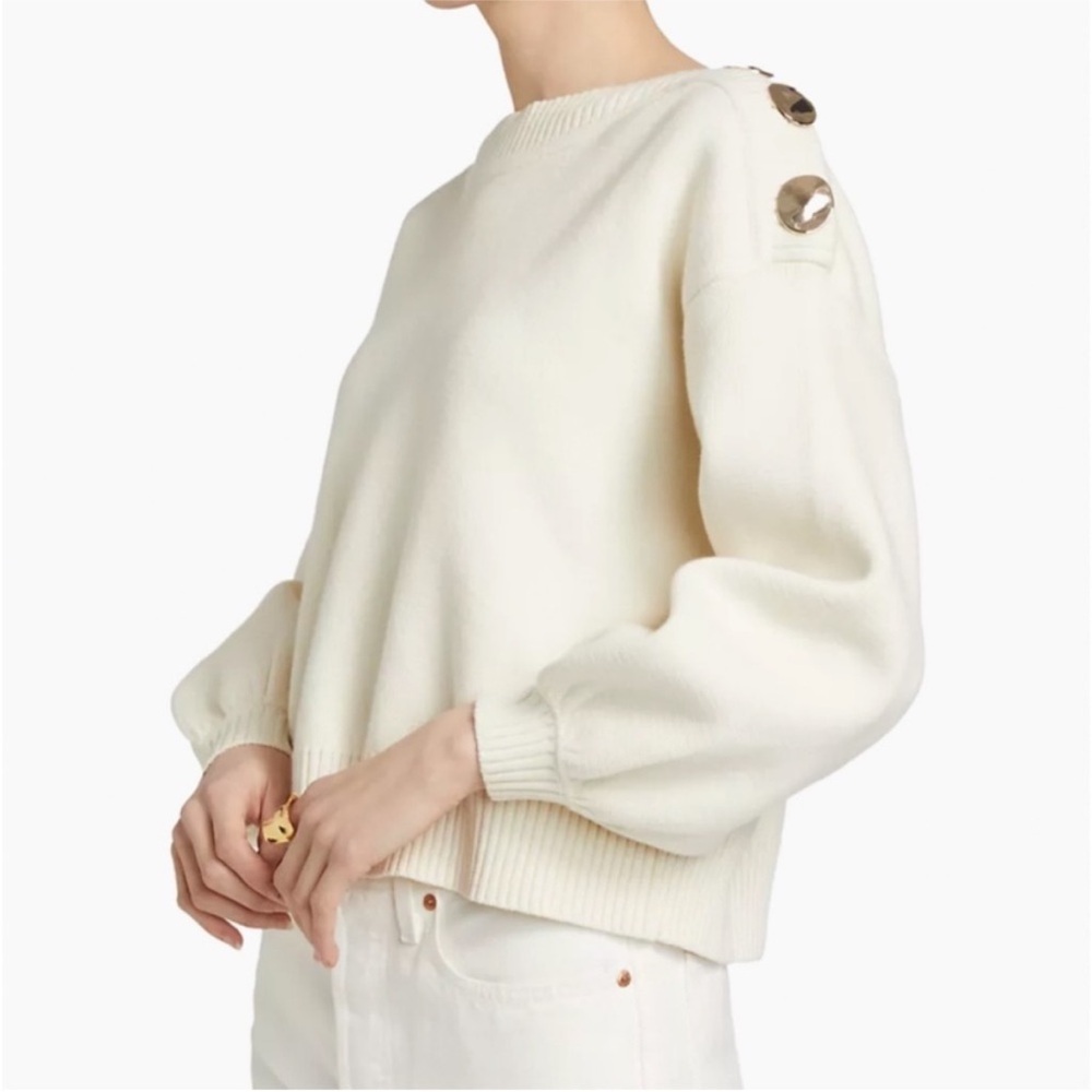 NWT ba&sh Mateo Spring Jumper in Ecru - Xs